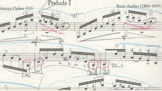 Boris Asafiev preludes for guitar