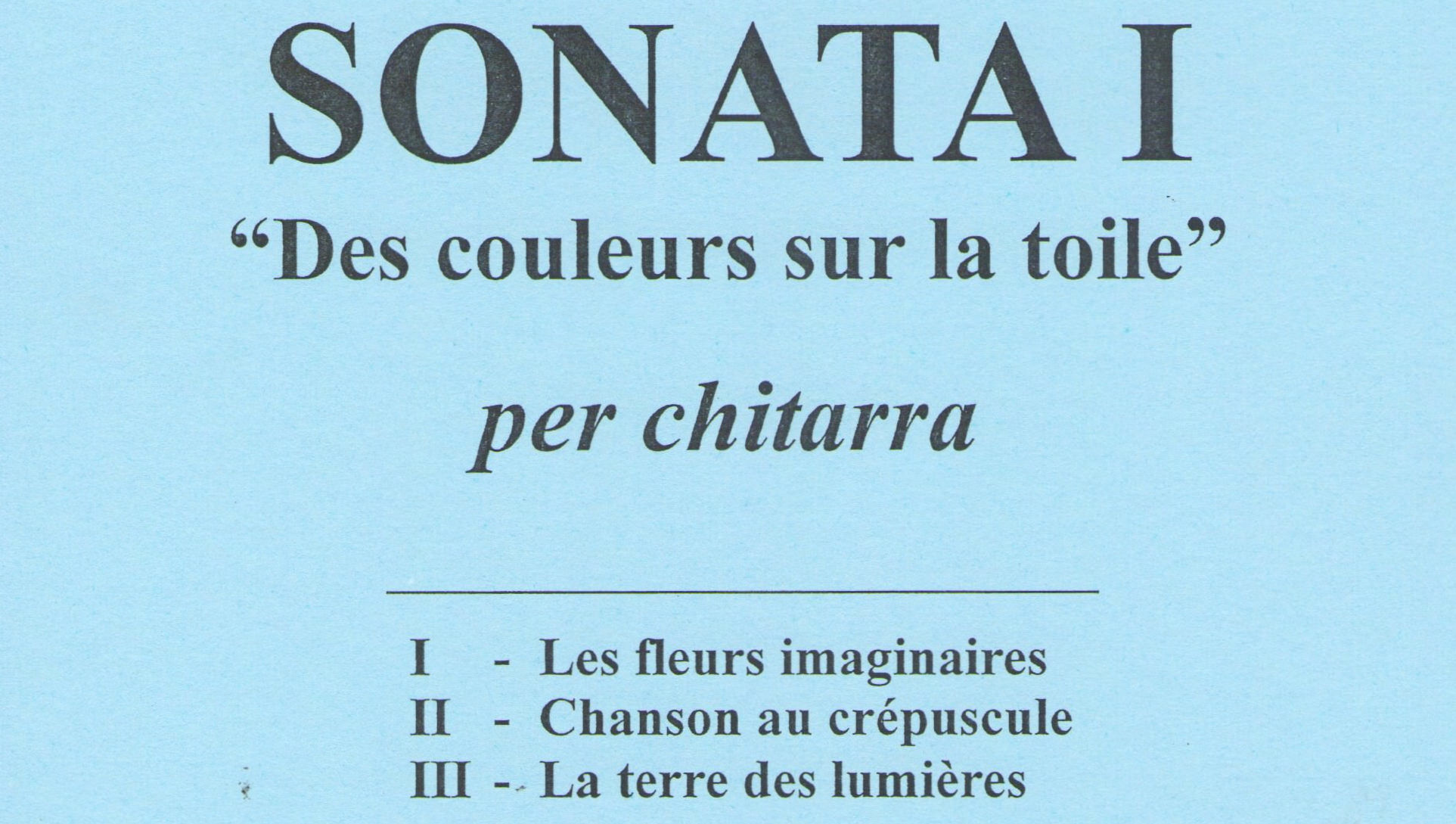 Recensione a cinque stelle per la Sonata I Des couleurs sur la toile