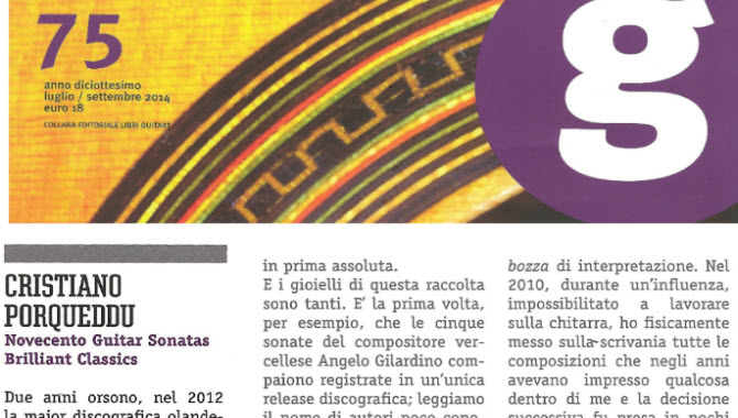 Intervista su GuitART di Luglio 2014
