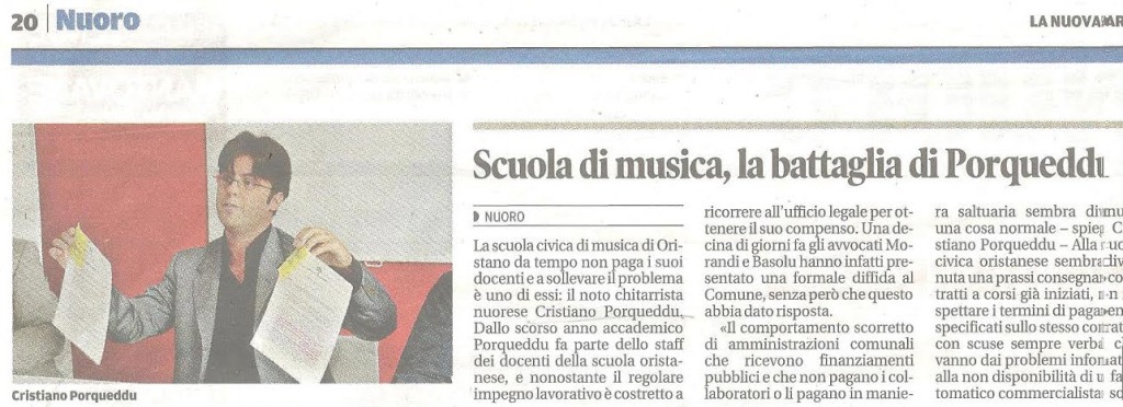 Scuola Civica di Oristano: battaglia per ottenere il compenso
