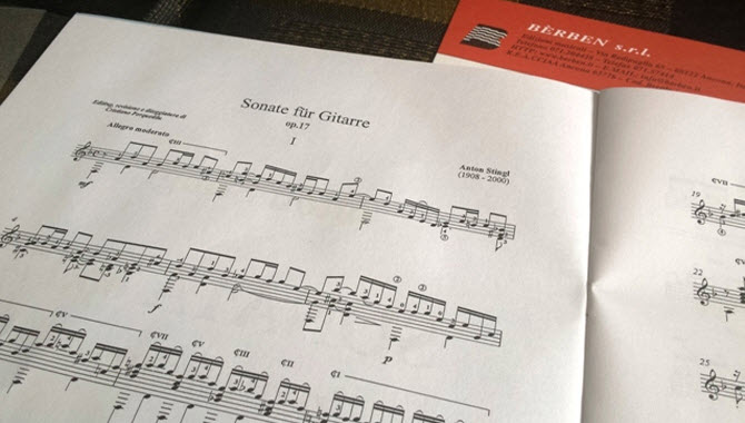 Sonate für Gitarre op.17 di Anton Stingl
