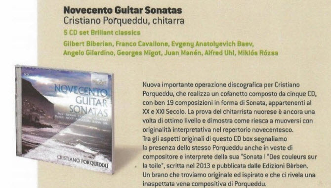 Recensione su GuitART per Novecento Guitar Sonatas