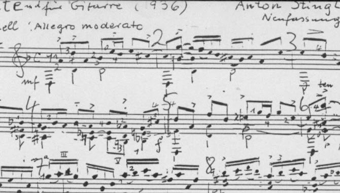 Sonata per chitarra di Anton Stingl
