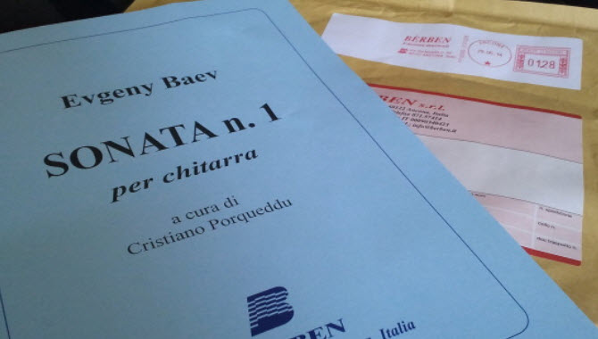 Pubblicato il primo lavoro da editor: Sonata No.1 di Evgeny Baev,