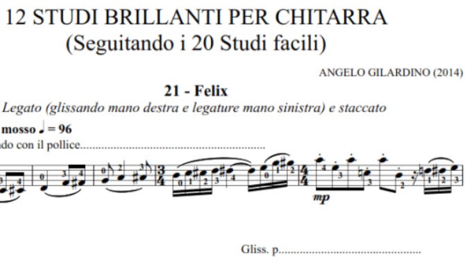 Angelo Gilardino: 12 Studi Brillanti