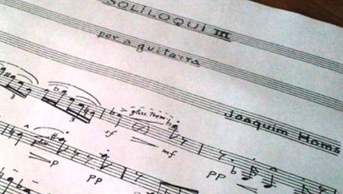 La musica per chitarra di Joaquim Homs