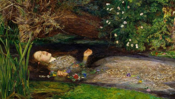 "Ophélie". Millais. Gilardino. Rimbaud. Porqueddu.