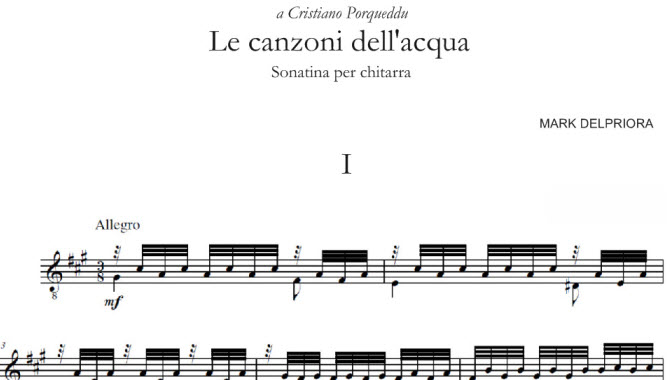 Le Canzoni dell'Acqua - Mark Delpriora