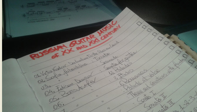Russian Guitar Music: la tracklist