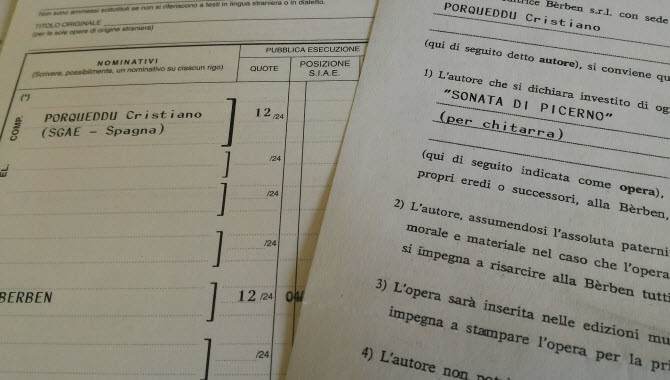 Contratto con Bèrben per la Sonata di Picerno