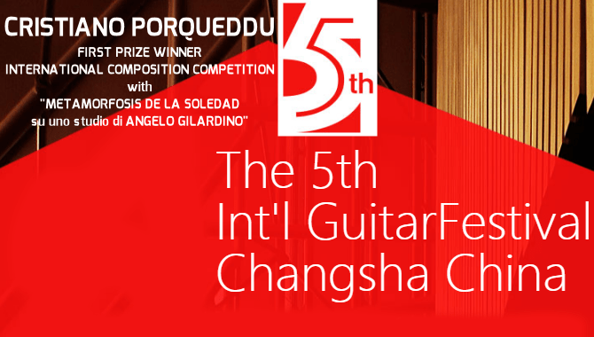 Primo Premio al Concorso di Composizione Changsha 2016 - Cina