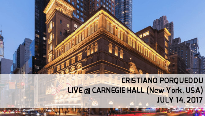 Programma per il concerto alla Carnegie Hall di Luglio 2017