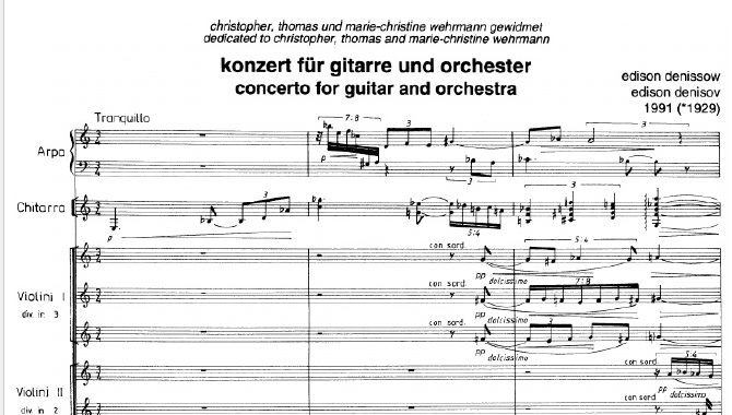 Il Concerto per Chitarra e Orchestra di Edison Denisov
