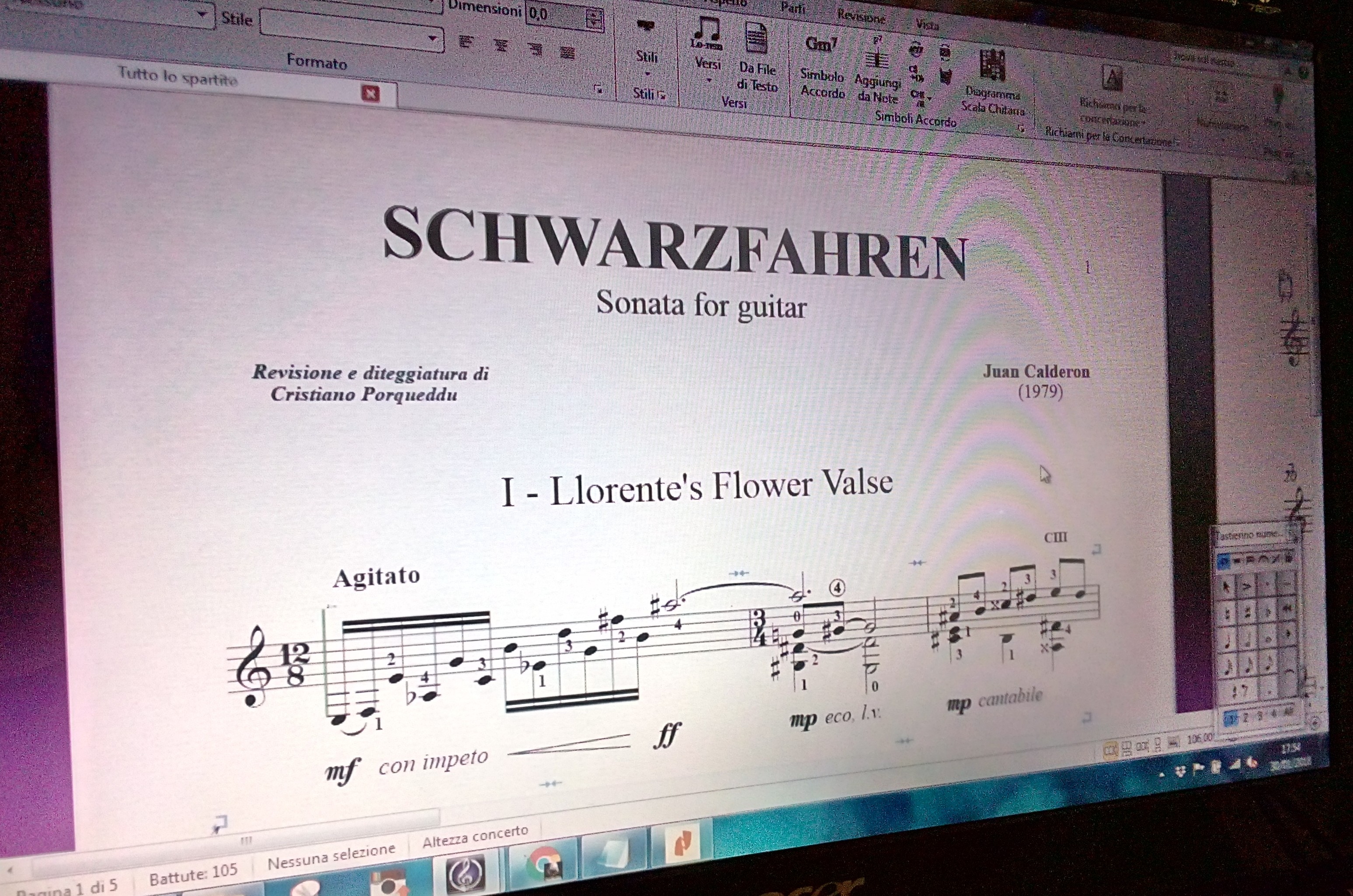 Juan Calderon - SCHWARZFAHREN, Sonata for Guitar