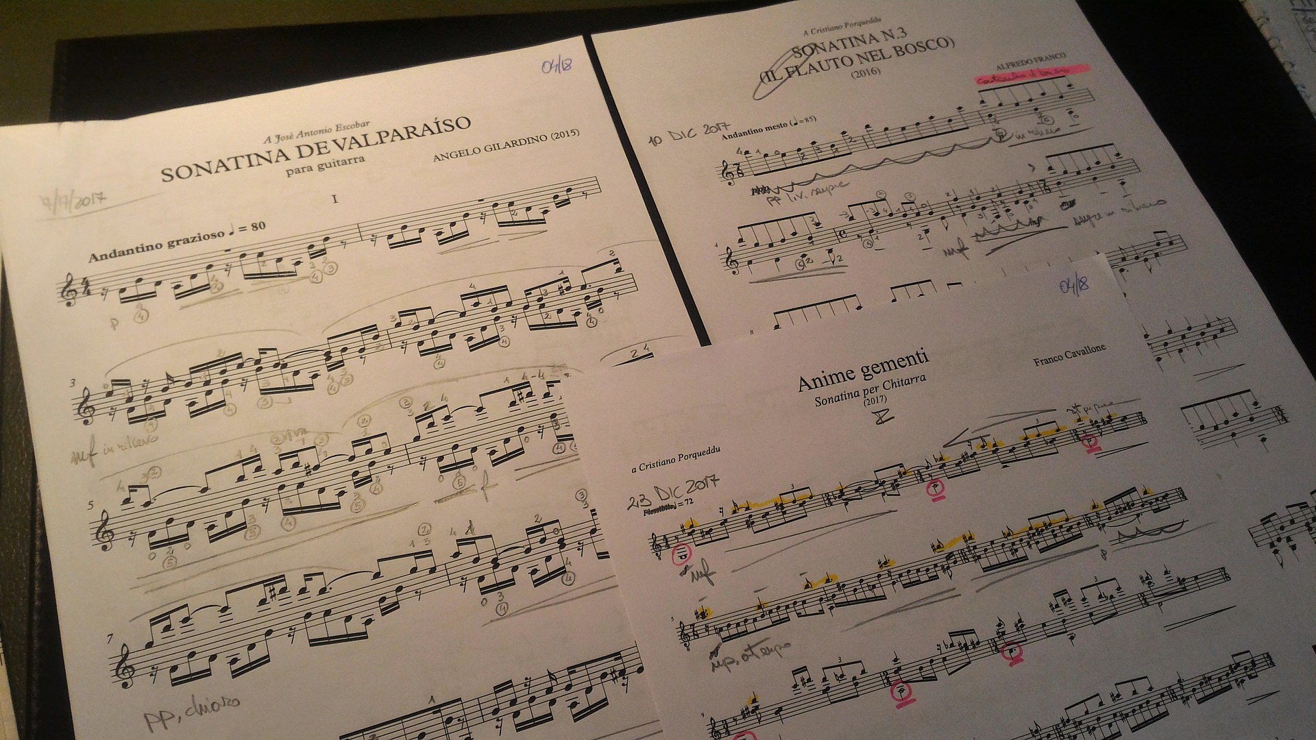 Novecento Guitar Sonatinas: terminate le sessioni invernali