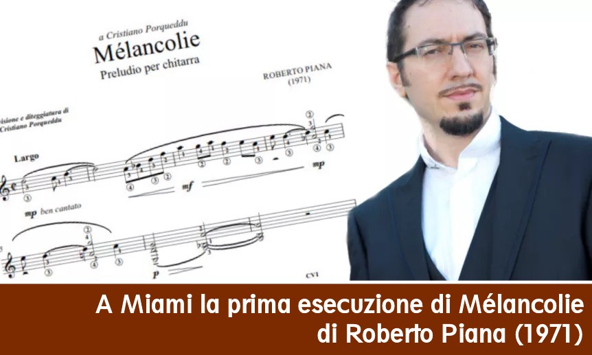World-Premiere per Mélancolie di Roberto Piana a Miami