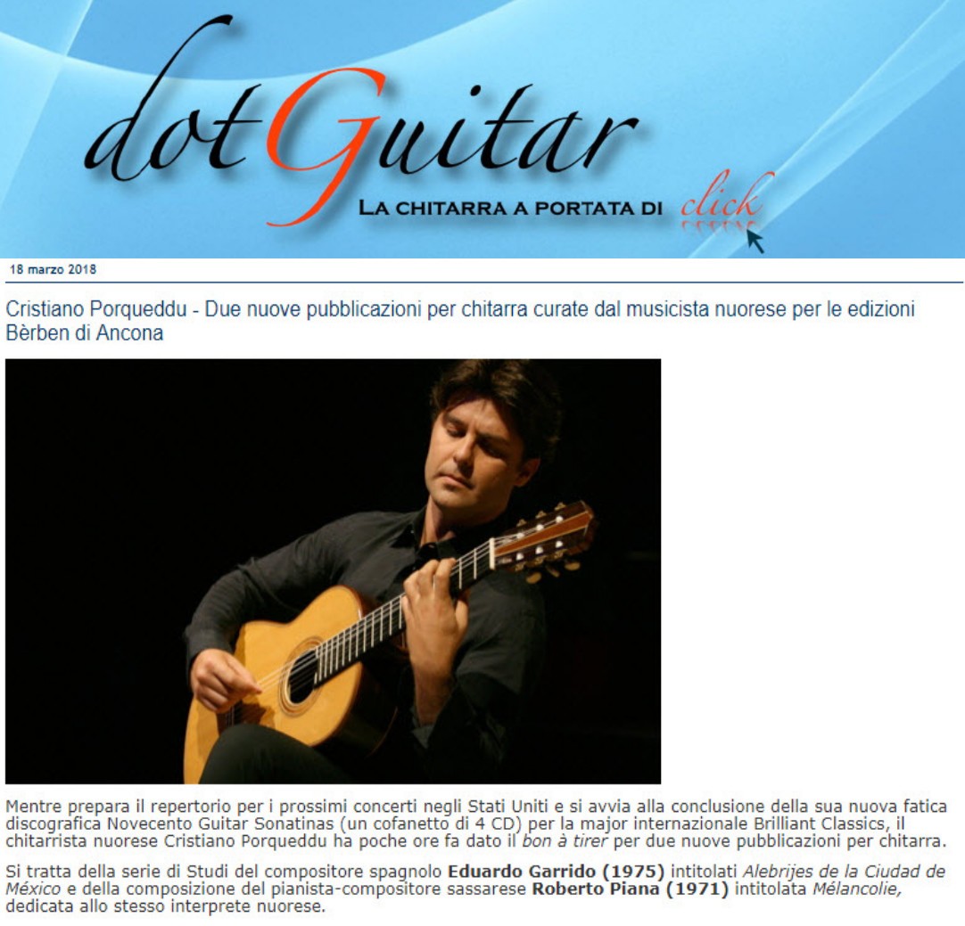 Articolo su DotGuitar di Marzo 2018