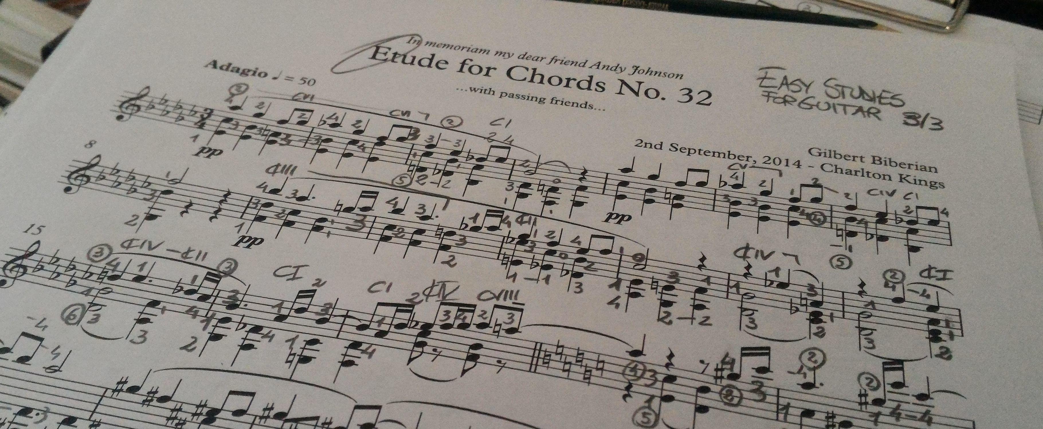 Gli Studi per chitarra di Gilbert Biberian