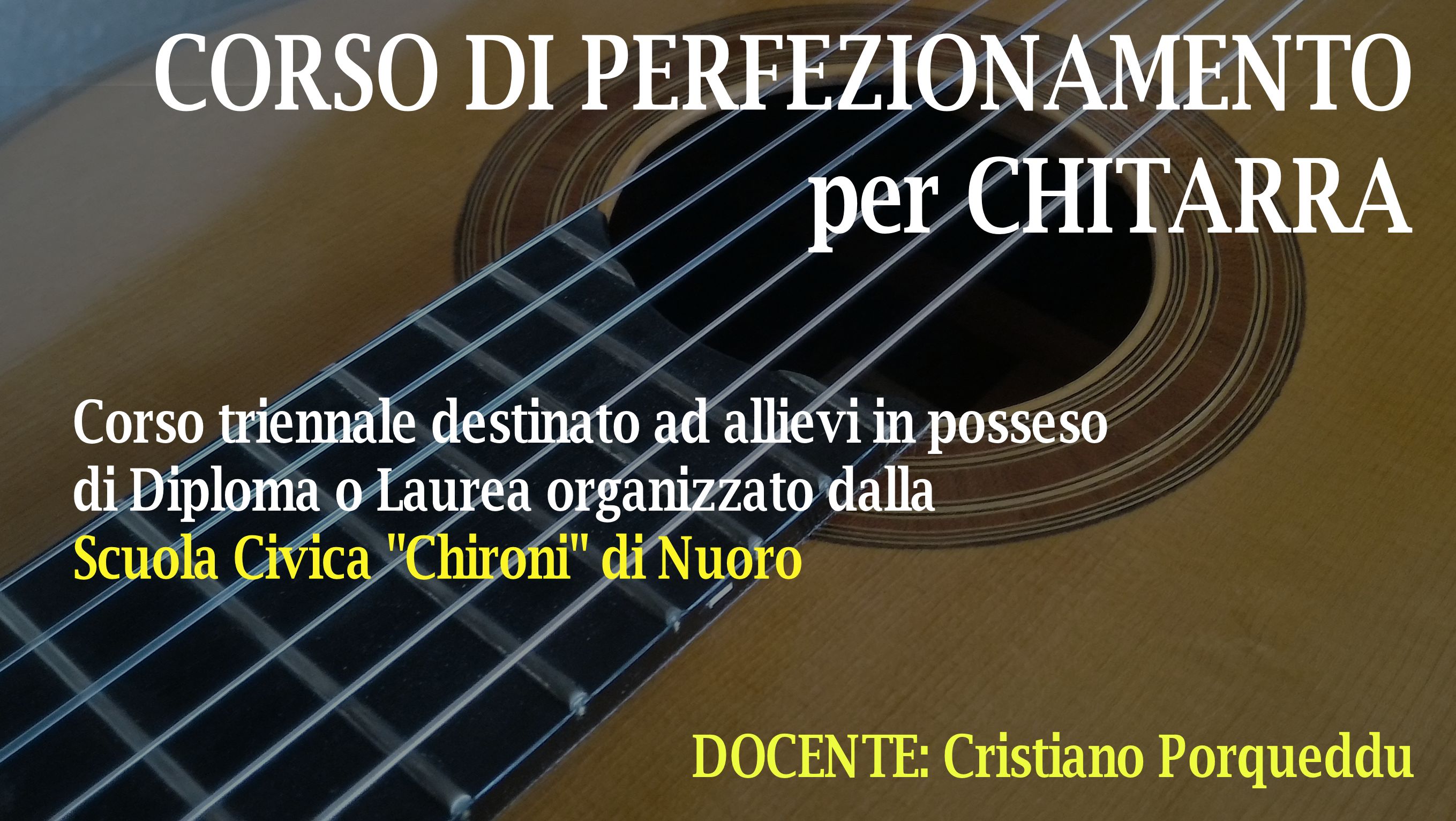 Scuola Civica di Nuoro: Corso di perfezionamento per chitarra
