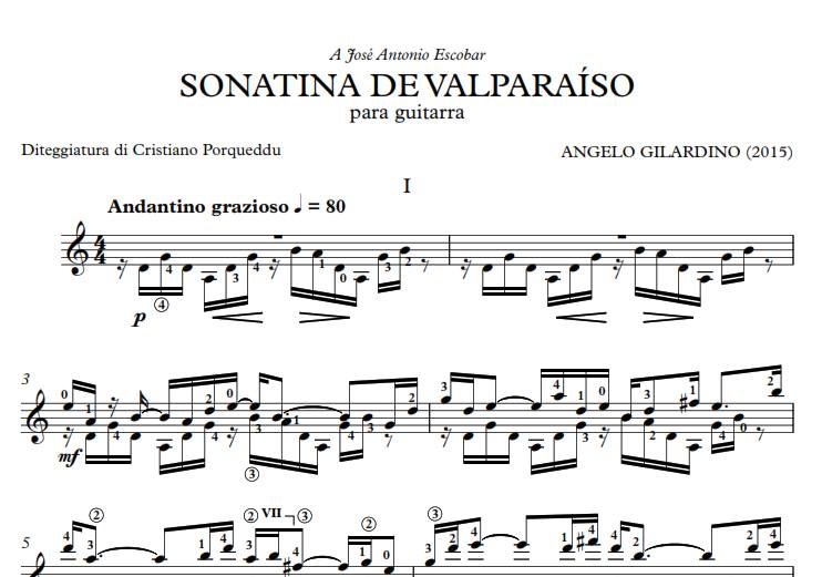 Sonatina de Valparaiso di Gilardino pubblicata