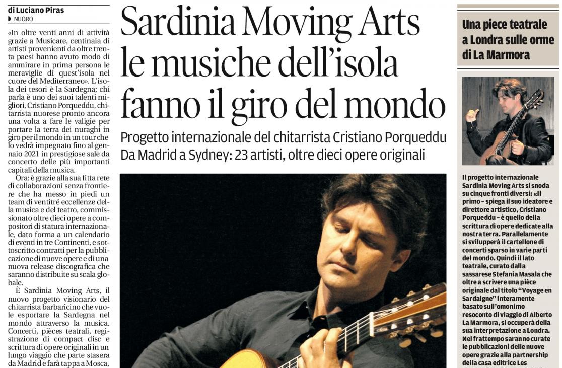 Articolo a sei colonne su Sardinia Moving Arts