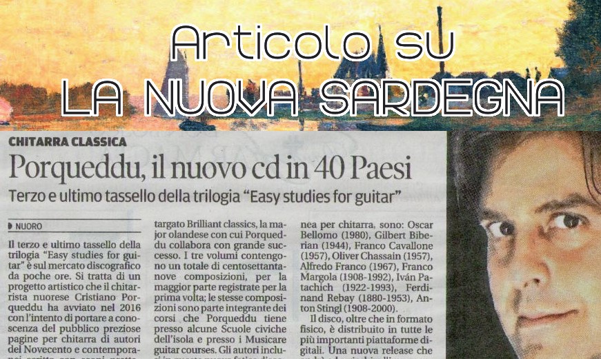 La Nuova Sardegna su Easy Studies for Guitar Vol.3