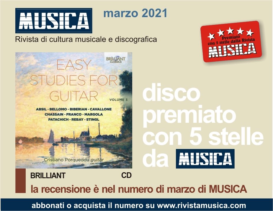 Cinque Stelle per il terzo volume della trilogia Easy Studies for Guitar