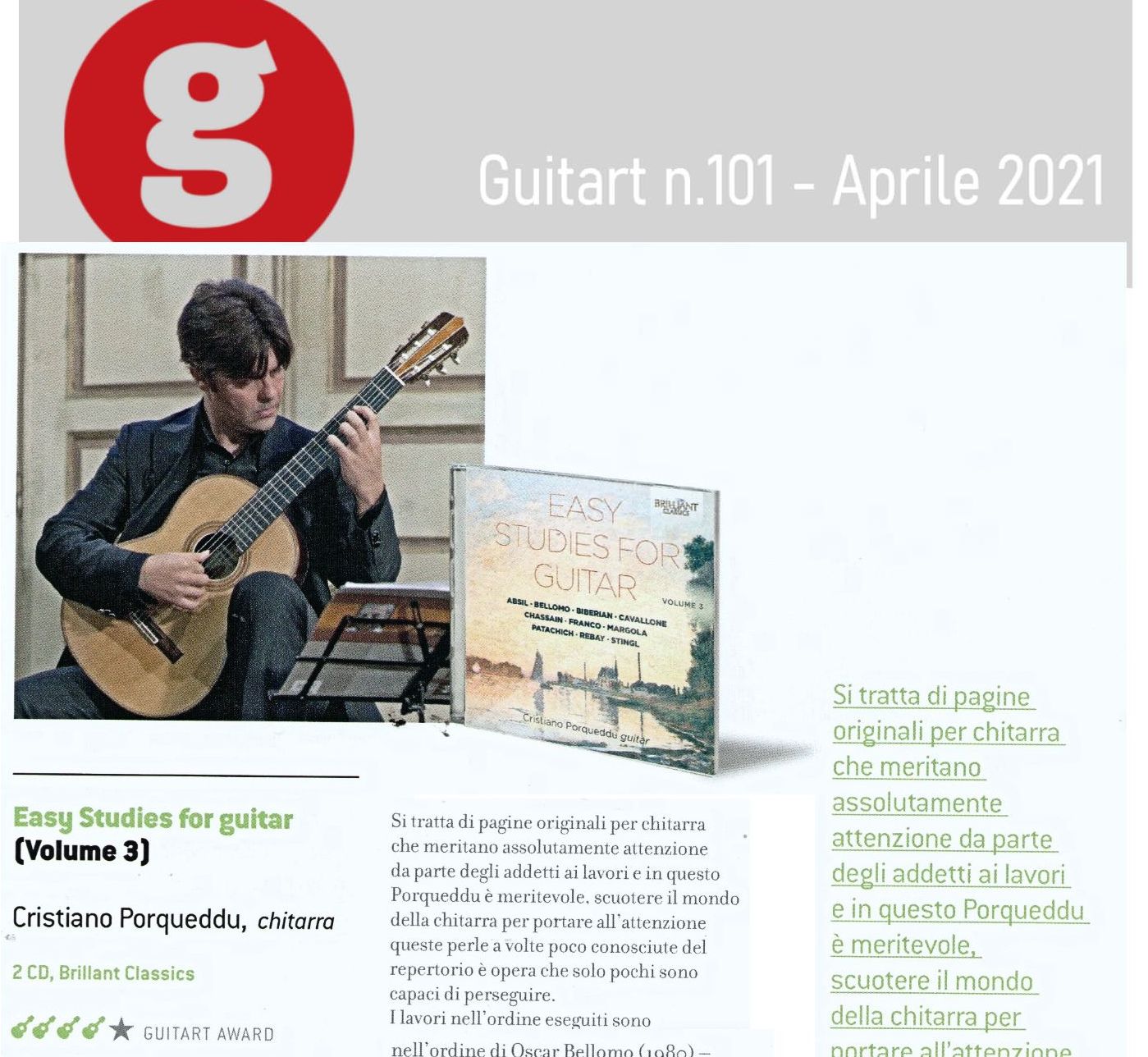 Guitart Award per Easy Studies for Guitar Vol.3