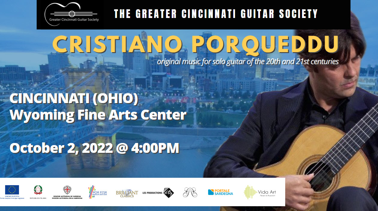 Concerto a Cincinnati per la Cincinnati Guitar Society