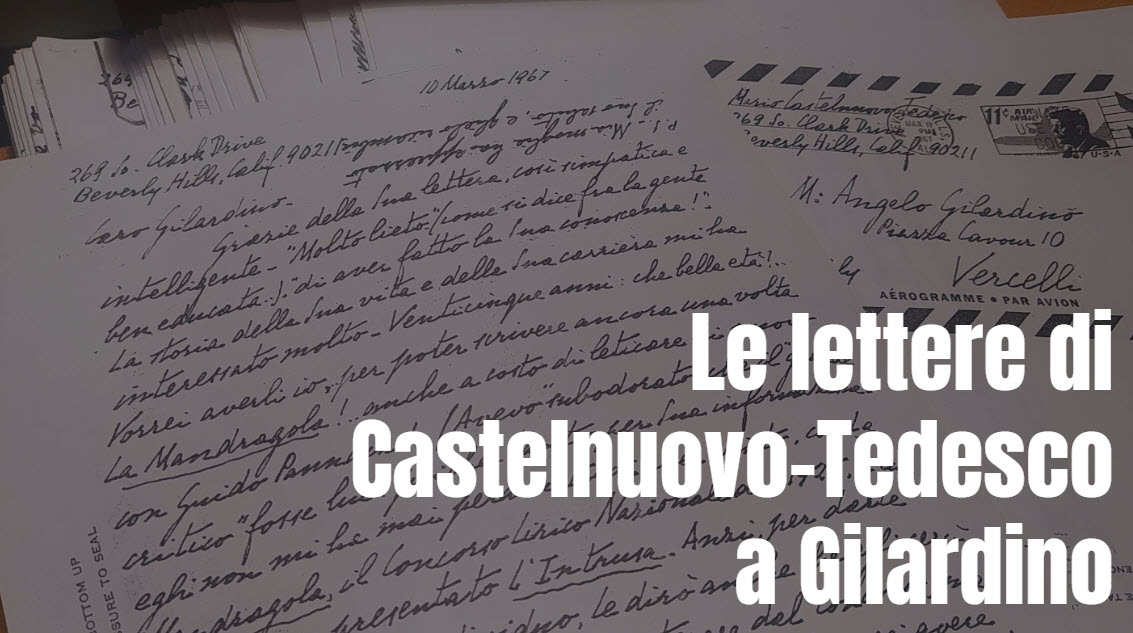 Le bellissime lettere di Castelnuovo Tedesco a Gilardino