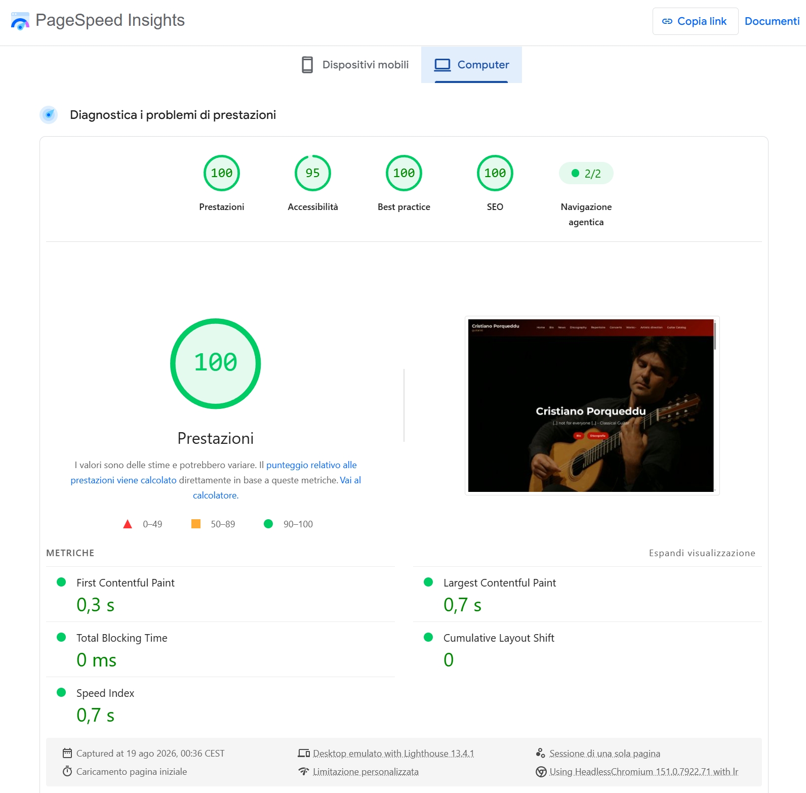 Statistiche SEO e navigazione sito web