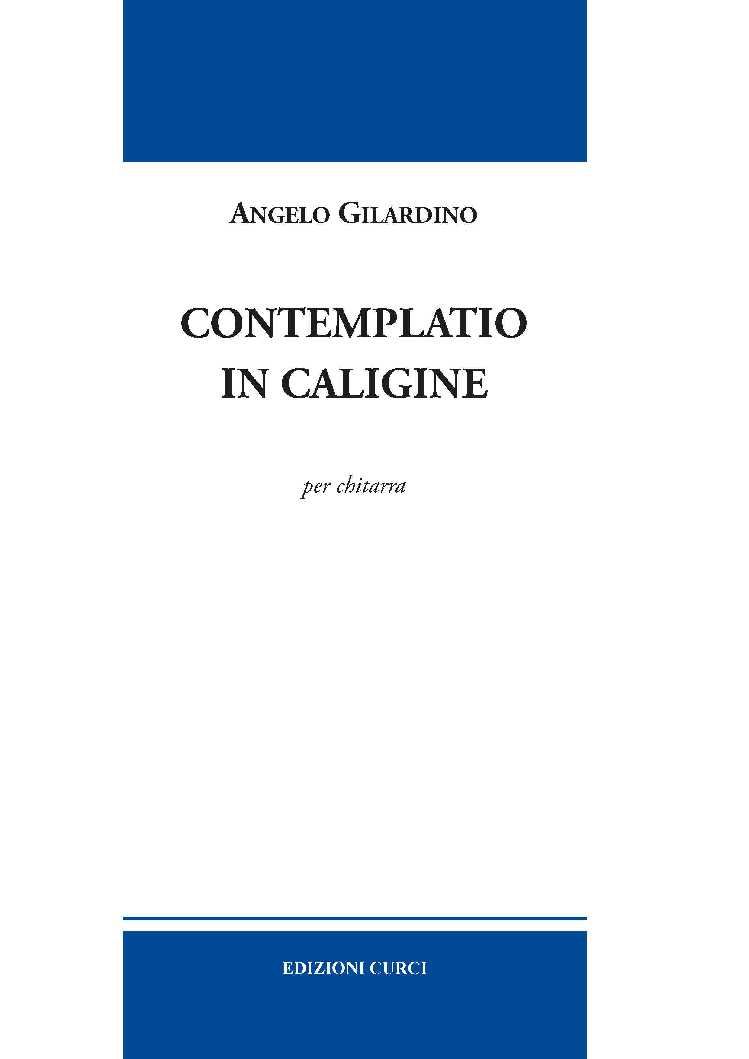 Copertina di Contemplatio in Caligine