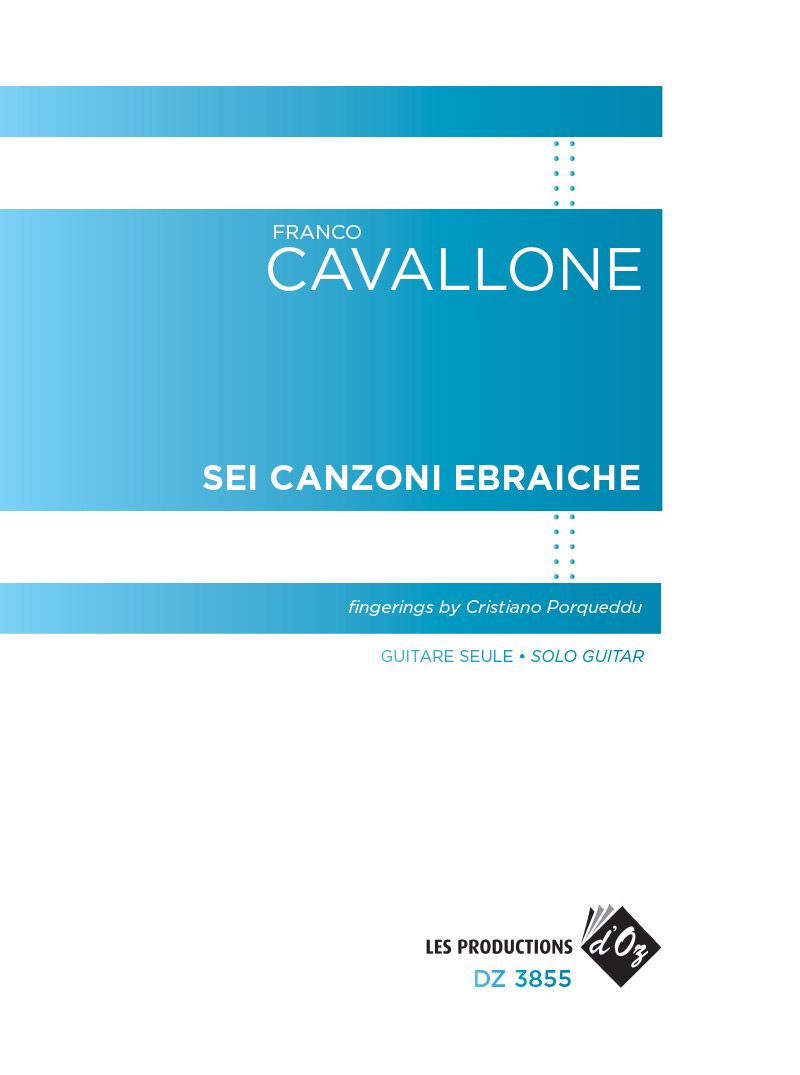 Copertina di Sei canzoni ebraiche